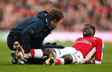 Eboue comes down with another of his mystery injuries.