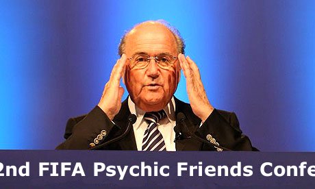 A hoof, a shoe, and a leg... Things that Sepp Blatter puts in his mouth